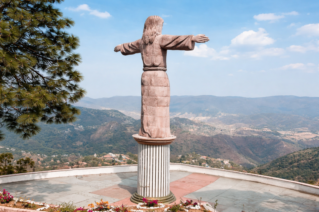 Cristo Monumental statue overlooking Taxco Mexico
