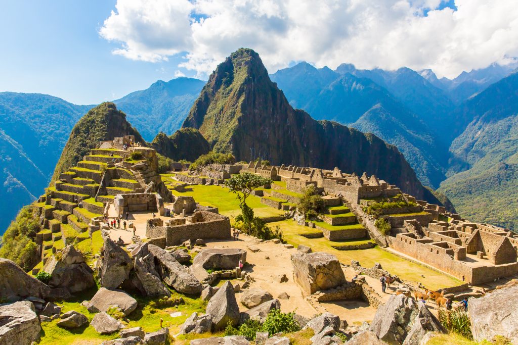 The Incan ruins of the Mysterious city in Machu Picchu, Peru, South America